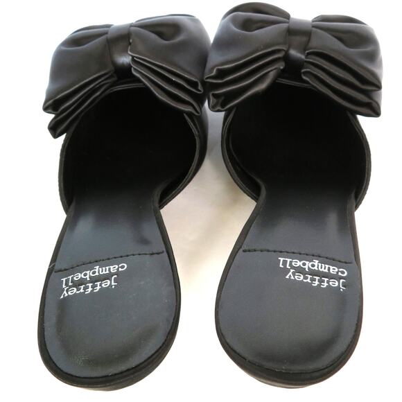 Jeffrey Campbell Dark Satin Bow Heels - Picture 5 of 10